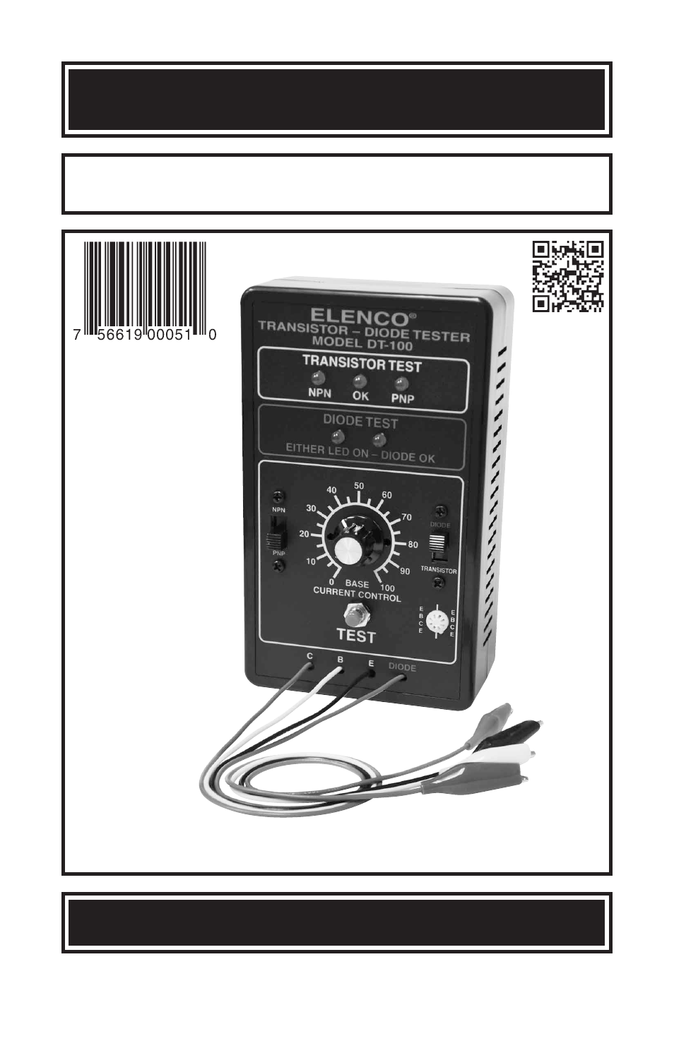 Elenco Diode Transistor Tester User Manual Pages