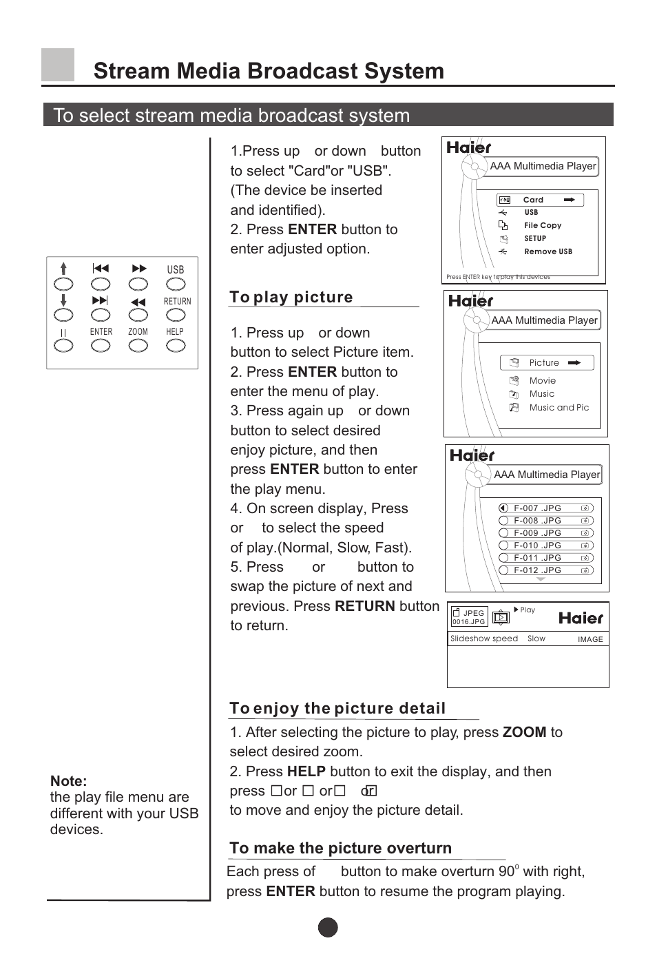 Т³34, Stream media broadcast system | haier L37A9-AKF User Manual | Page 34 / 47