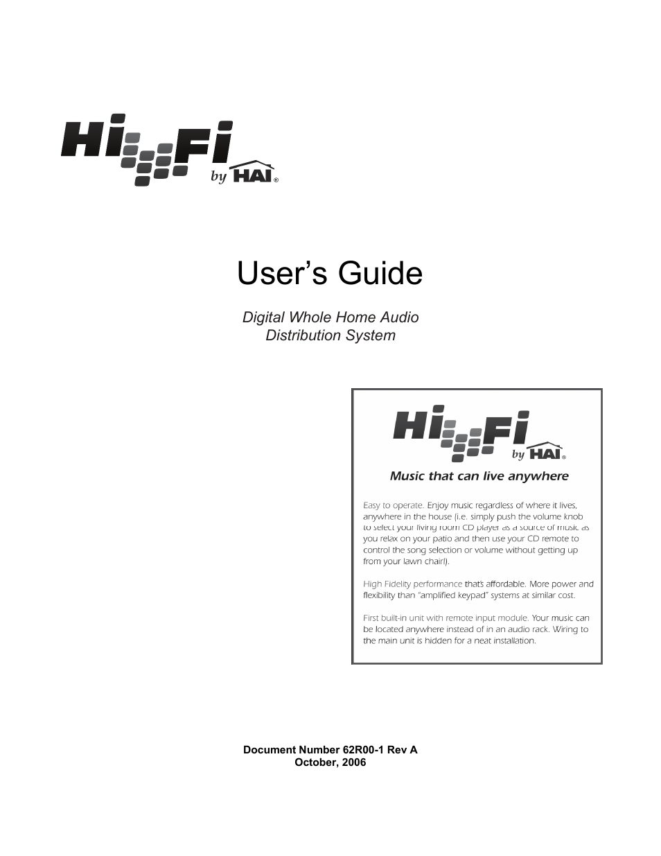 Home Automation Digital Whole Home Audio Distribution System User Manual | 16 pages