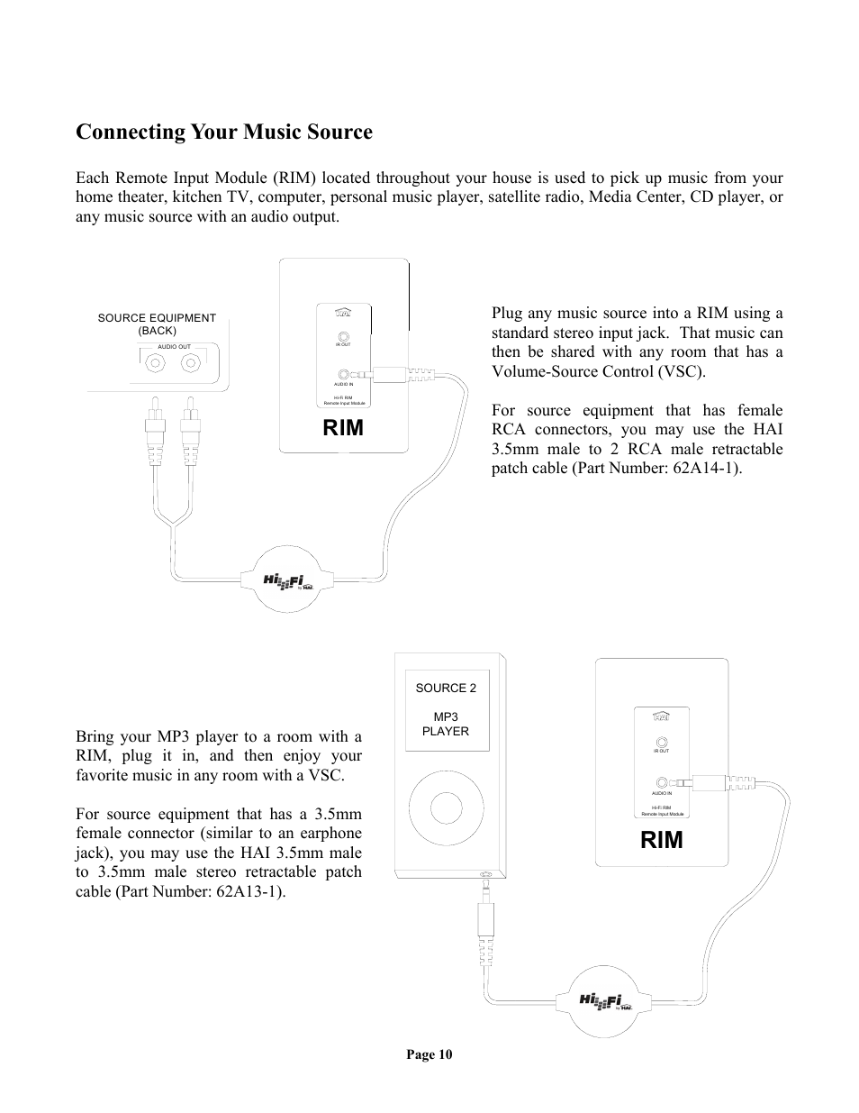 Connecting your music source | Home Automation Digital Whole Home Audio Distribution System User Manual | Page 14 / 16