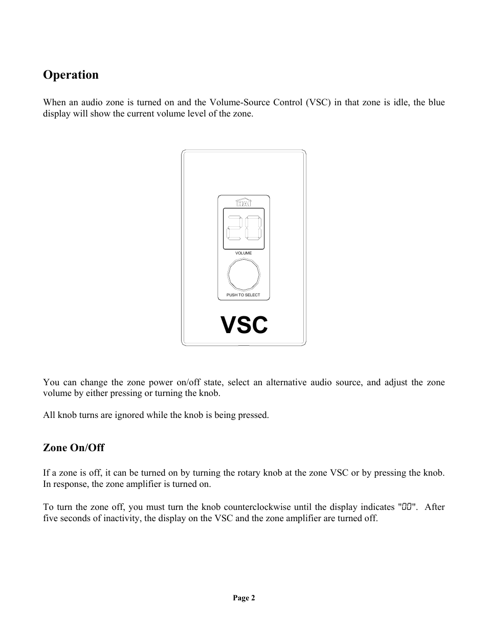 Operation | Home Automation Digital Whole Home Audio Distribution System User Manual | Page 6 / 16