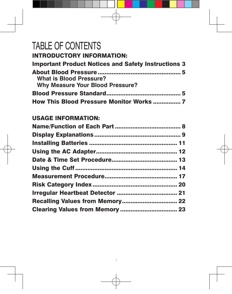 HoMedics Automatic Blood Pressure Monitor BPA-110 User Manual | Page 2 / 60