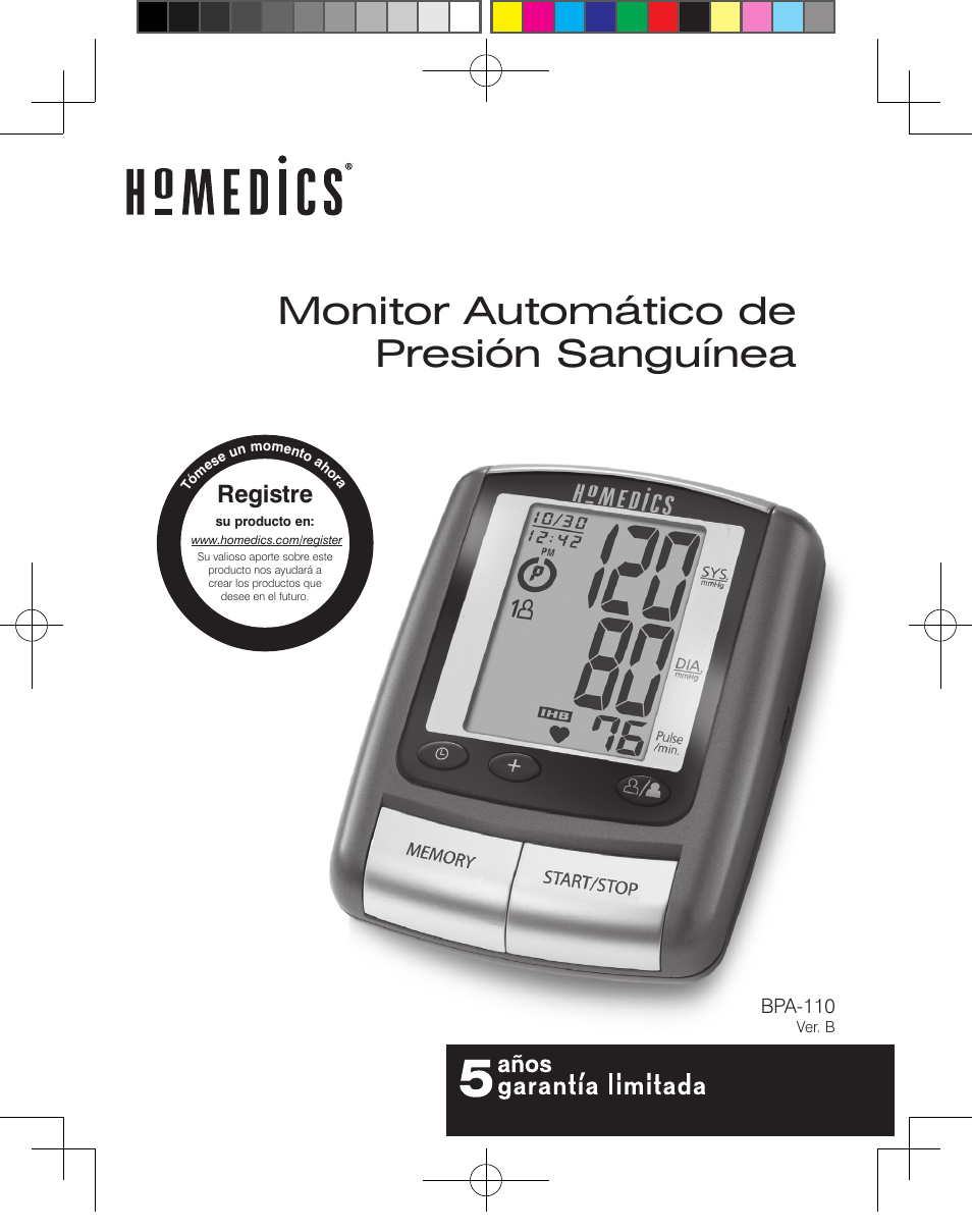 Monitor automático de presión sanguínea, Registre | HoMedics Automatic Blood Pressure Monitor BPA-110 User Manual | Page 31 / 60