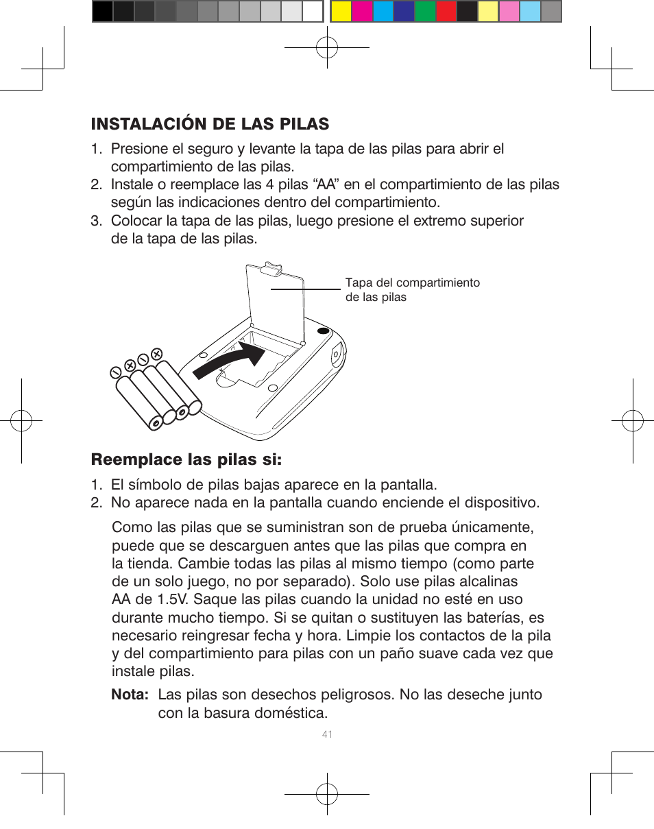 HoMedics Automatic Blood Pressure Monitor BPA-110 User Manual | Page 42 / 60