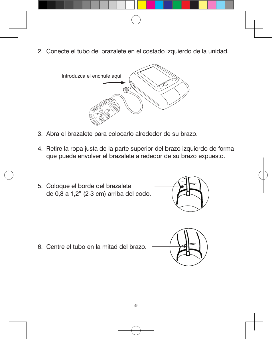 Introduzca el enchufe aquí | HoMedics Automatic Blood Pressure Monitor BPA-110 User Manual | Page 46 / 60