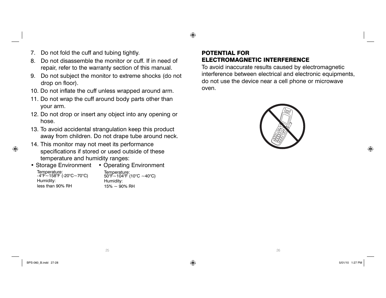 HoMedics Manual Inflate Blood Pressure Monitor SPS-060 User Manual | Page 14 / 30