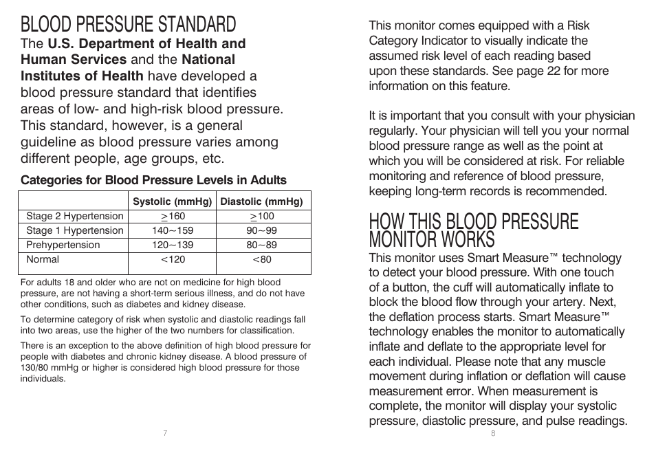 Blood pressure standard, How this blood pressure monitor works | HoMedics IB-BPW060A User Manual | Page 5 / 36