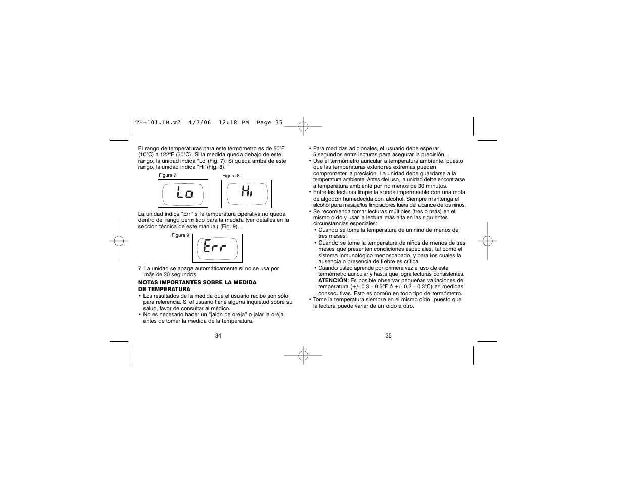 HoMedics TE-101 User Manual | Page 18 / 20