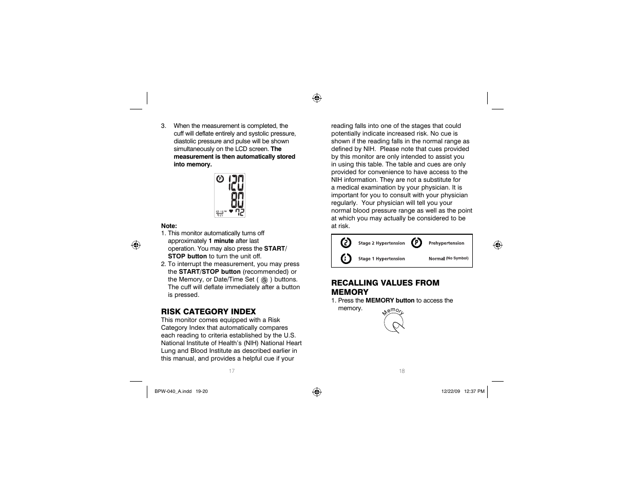 HoMedics Automatic Wrist Blood Pressure Monitor BPW-040 User Manual | Page 10 / 30
