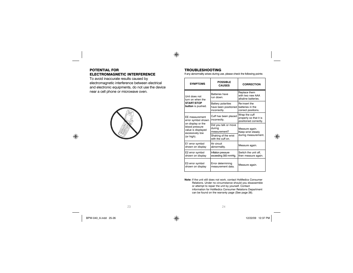 HoMedics Automatic Wrist Blood Pressure Monitor BPW-040 User Manual | Page 13 / 30