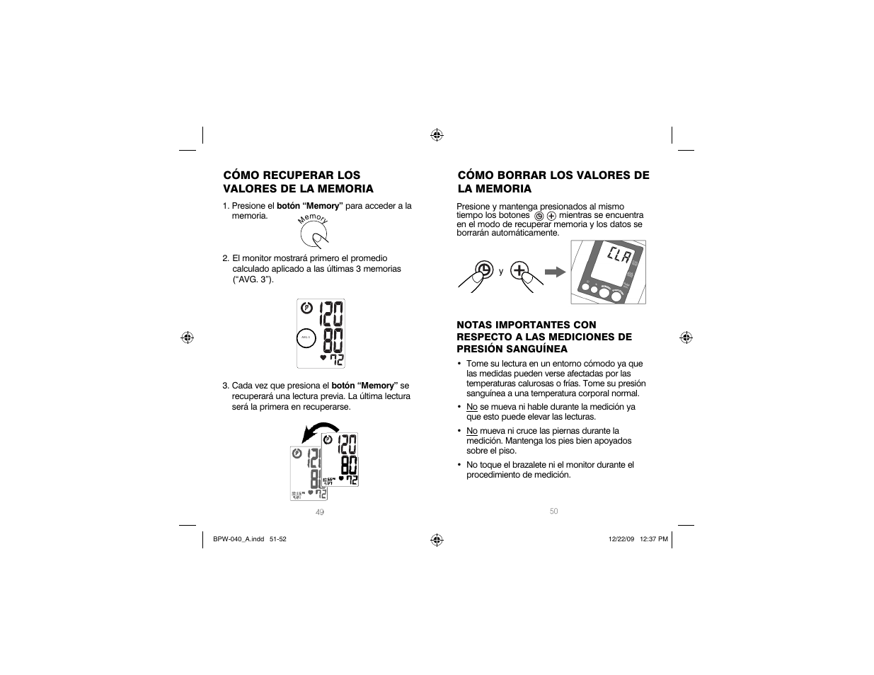 HoMedics Automatic Wrist Blood Pressure Monitor BPW-040 User Manual | Page 26 / 30
