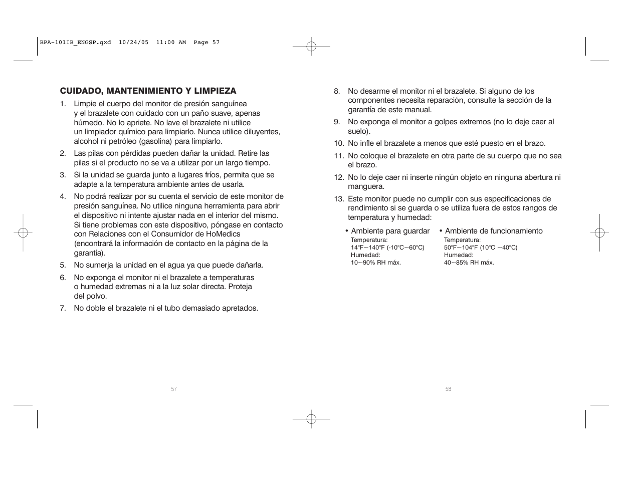 HoMedics BPA-101 User Manual | Page 30 / 32