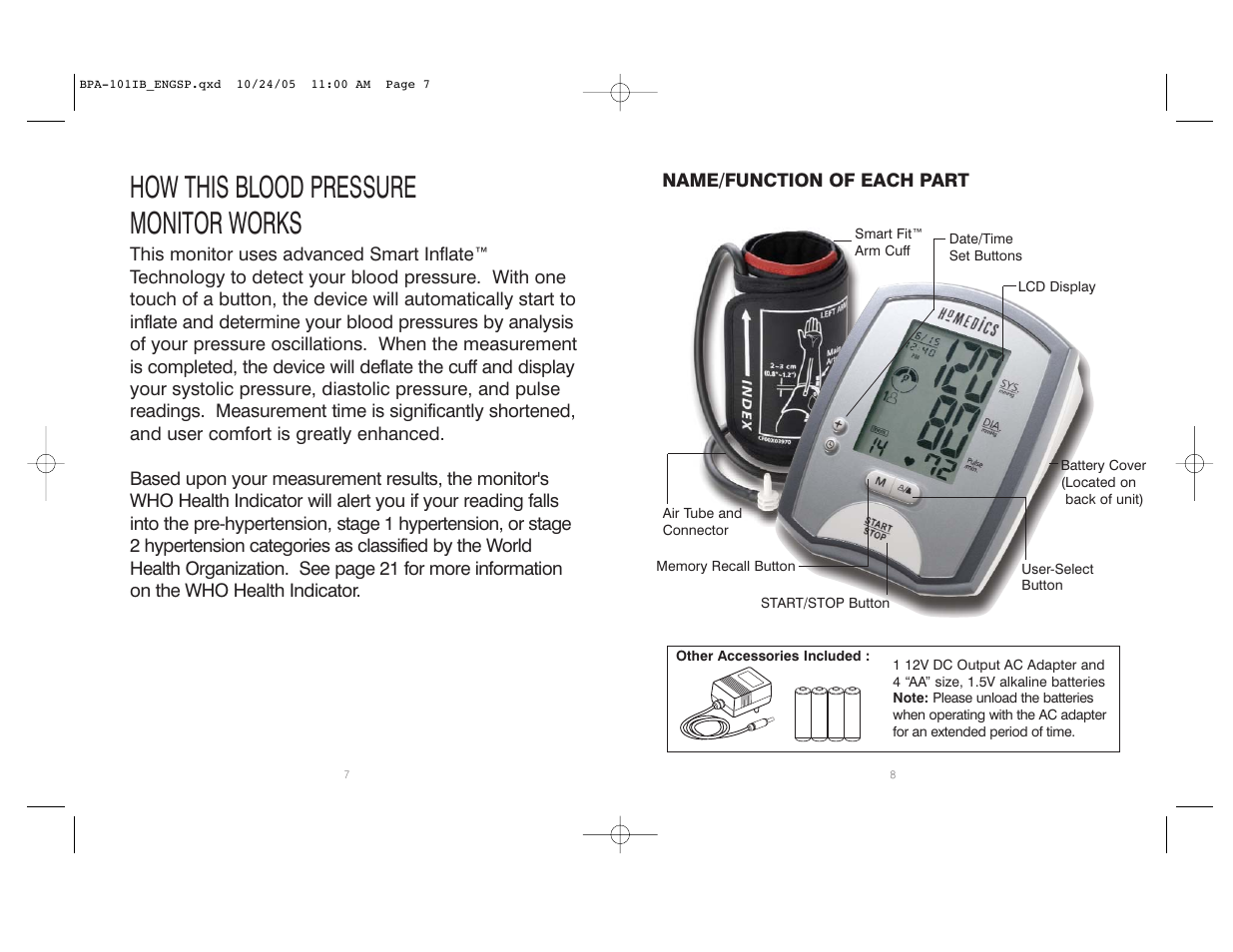 How this blood pressure monitor works | HoMedics BPA-101 User Manual | Page 5 / 32