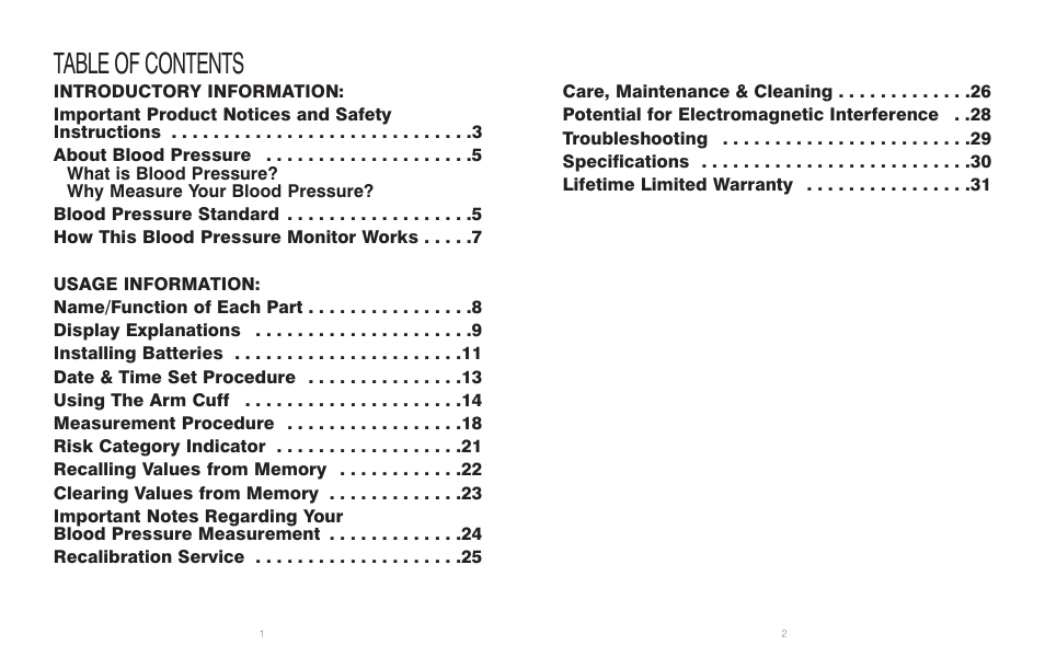 HoMedics BPS-060 User Manual | Page 2 / 32