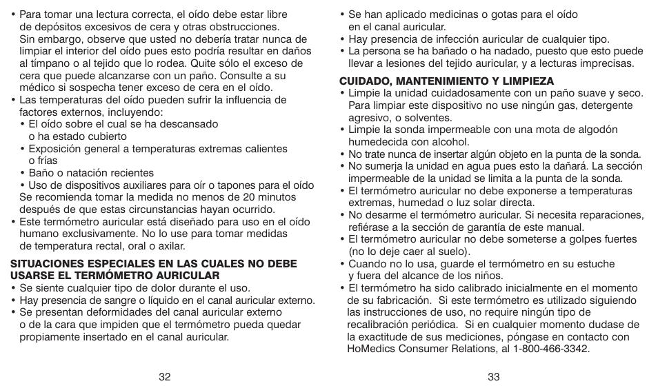 HoMedics TE-100 User Manual | Page 17 / 18
