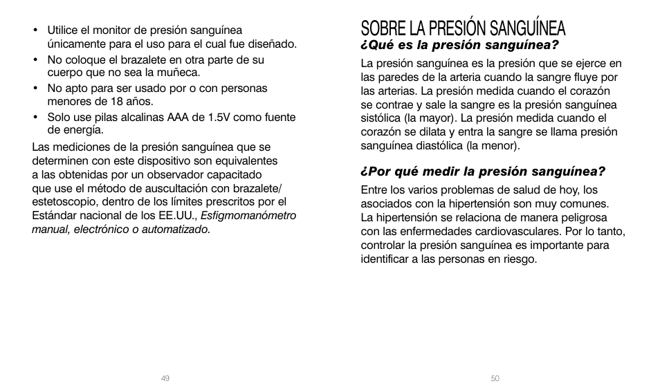 Sobre la presión sanguínea | HoMedics BPW-201 User Manual | Page 25 / 42