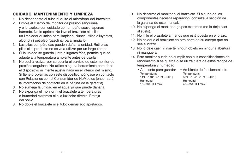 HoMedics BPA-300 User Manual | Page 32 / 34