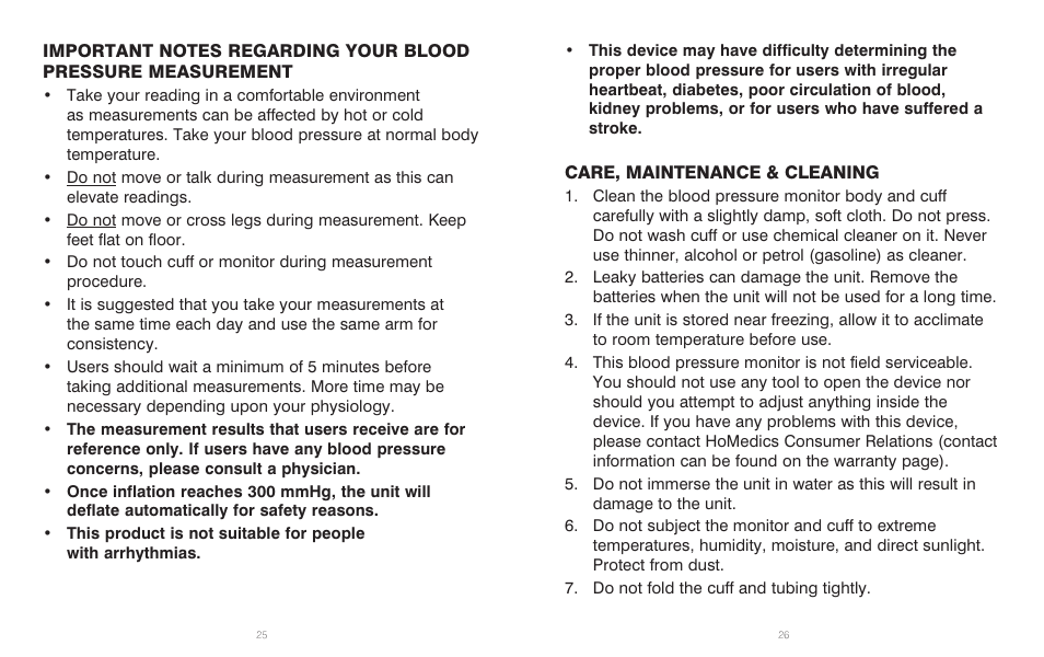 HoMedics Automatic Blood Pressure Monitor BPA-201 User Manual | Page 14 / 33