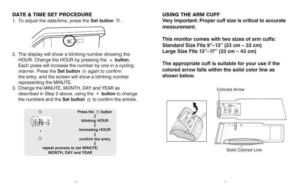 Solid colored line colored arrow | HoMedics Automatic Blood Pressure Monitor BPA-201 User Manual | Page 8 / 33