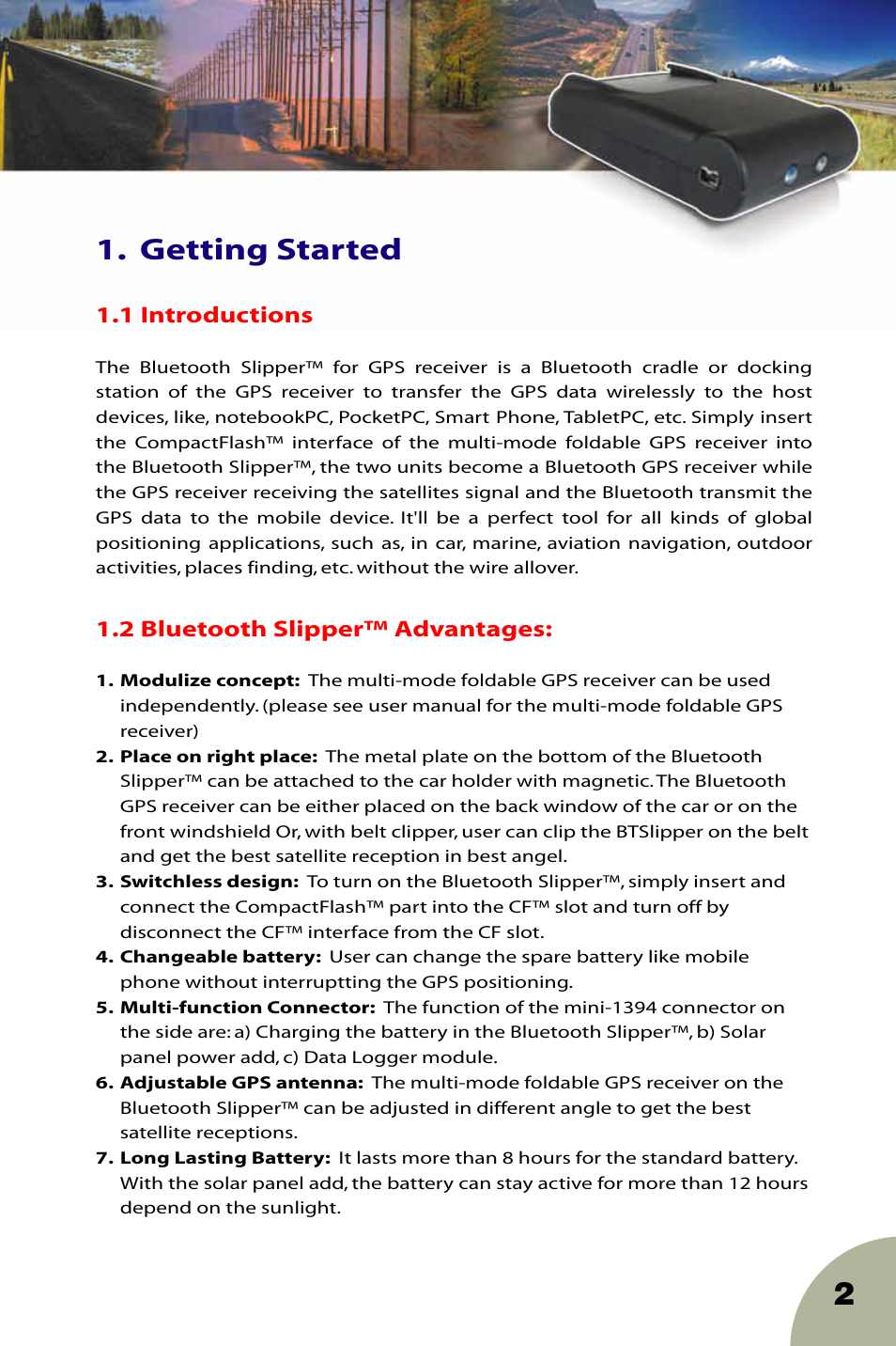 Getting started | Haicom HI-401BT User Manual | Page 3 / 14