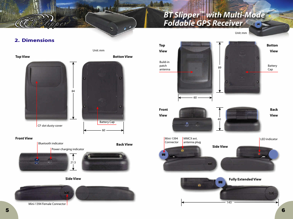 Dimensions | Haicom HI-401BT User Manual | Page 5 / 14