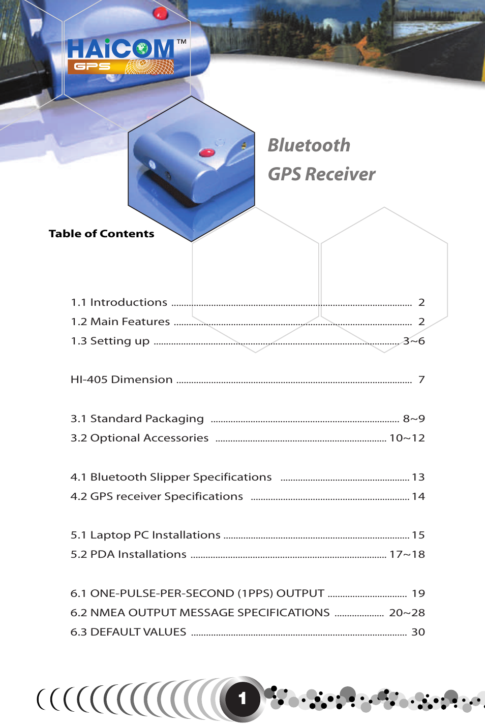 Bluetooth gps receiver | Haicom HI-405BT User Manual | Page 2 / 32