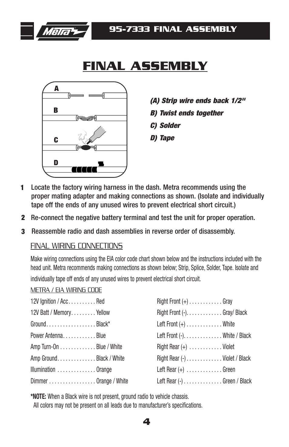 Final assembly | Hyundai 95-7333 User Manual | Page 6 / 8