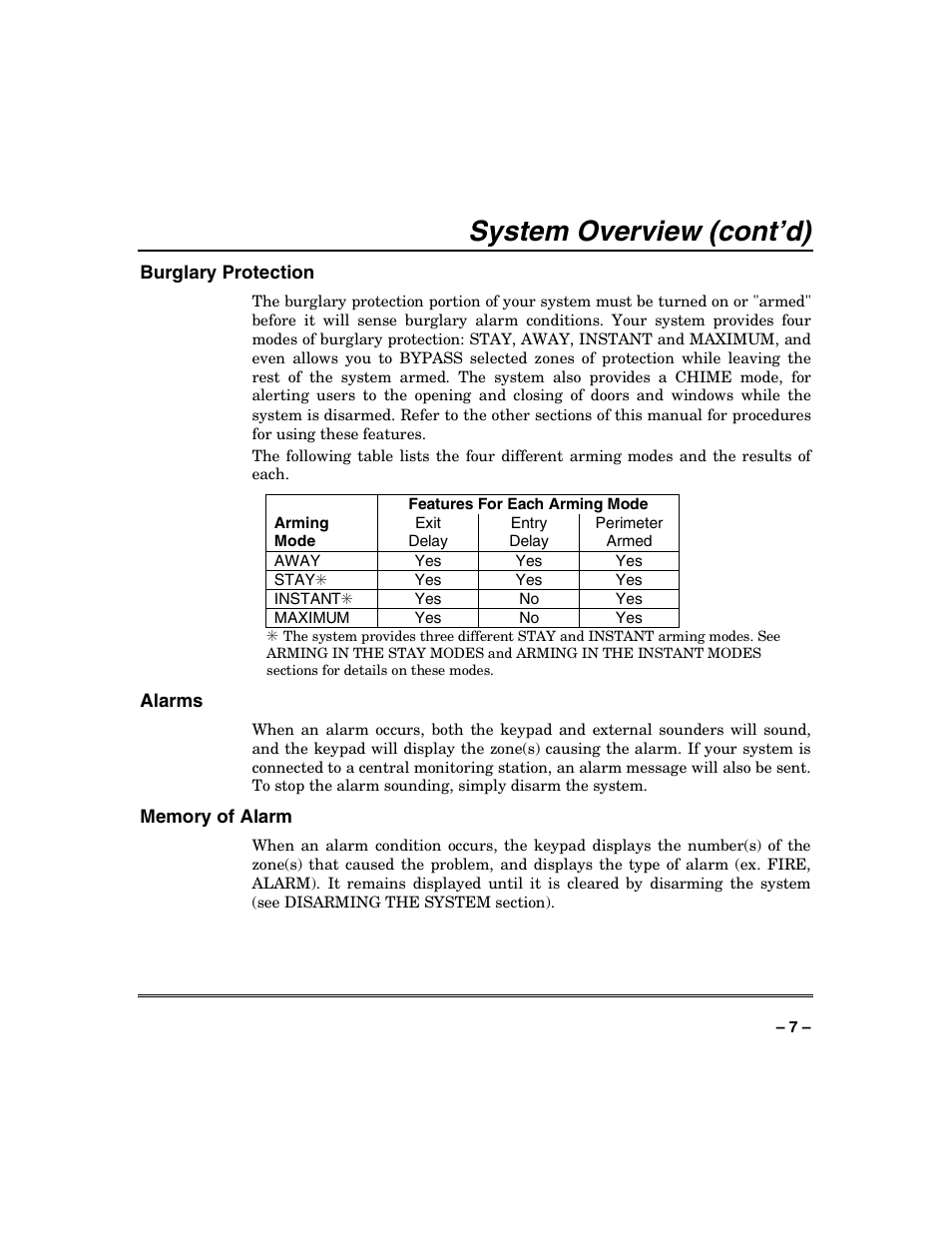 System overview (cont’d) | Honeywell VISTA-128BP User Manual | Page 7 / 80