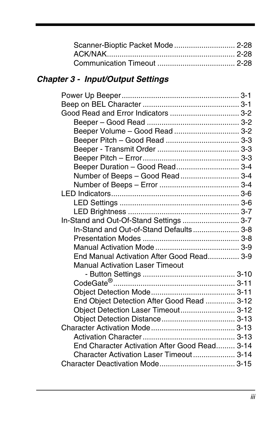Honeywell VOYAGER 1200G User Manual | Page 11 / 238