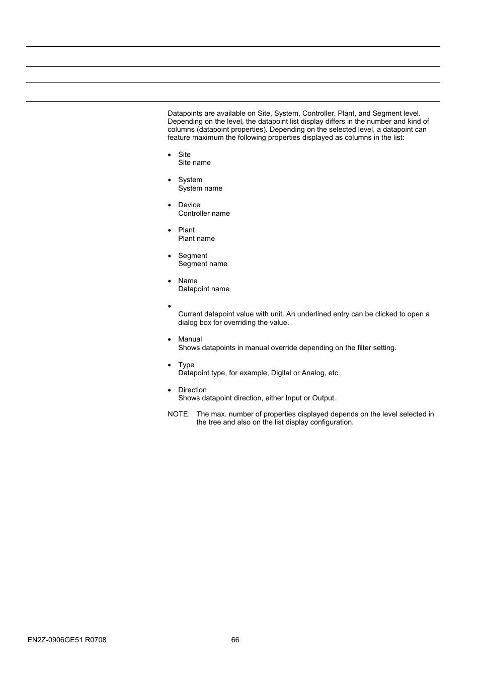 Graphics, View/edit standard segments, Datapoints | Overview | Honeywell EN2Z-0906GE51 R0708 User Manual | Page 66 / 160