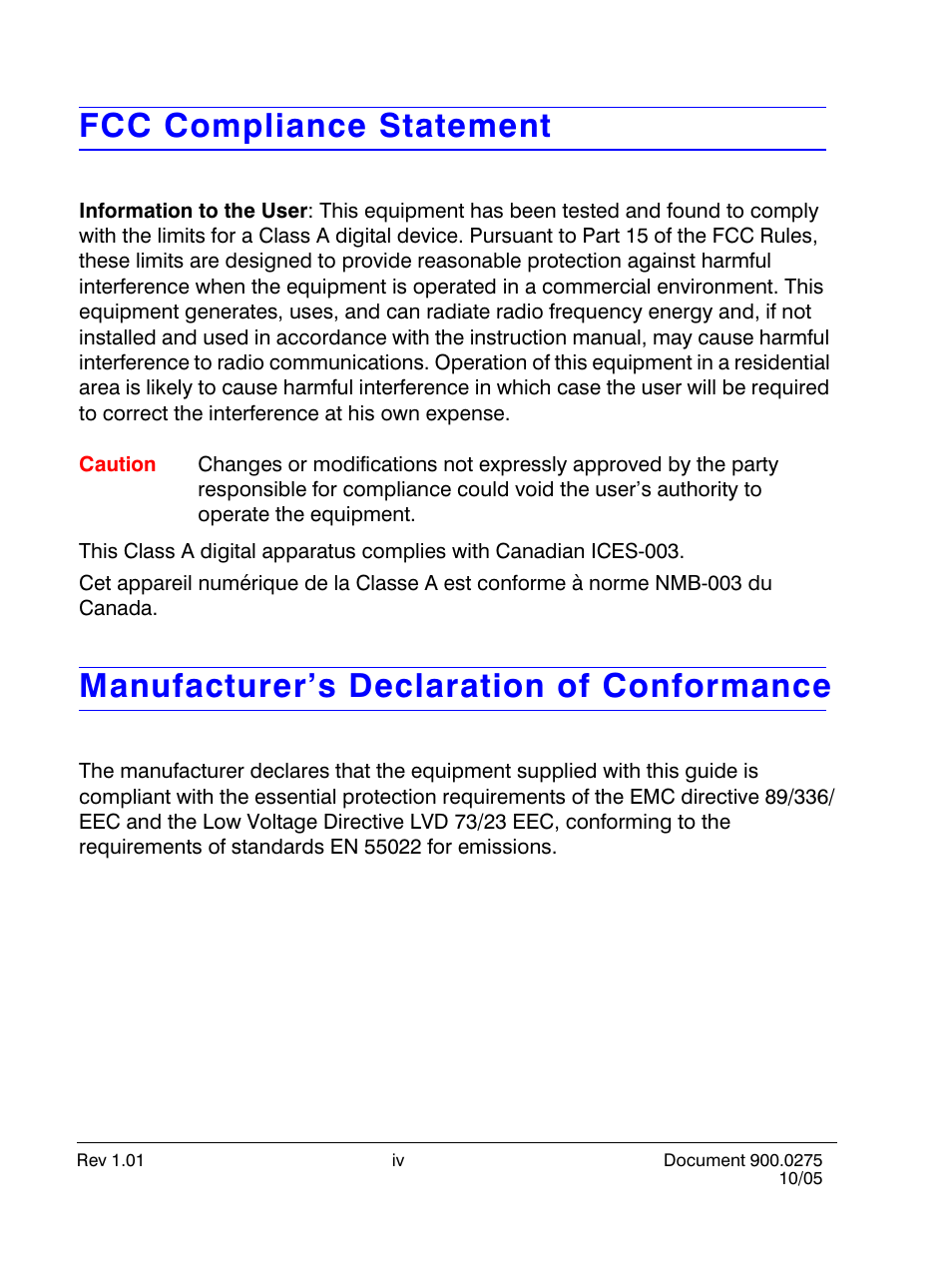 Fcc compliance statement, Manufacturer’s declaration of conformance | Honeywell HD28D4HR6 User Manual | Page 4 / 20