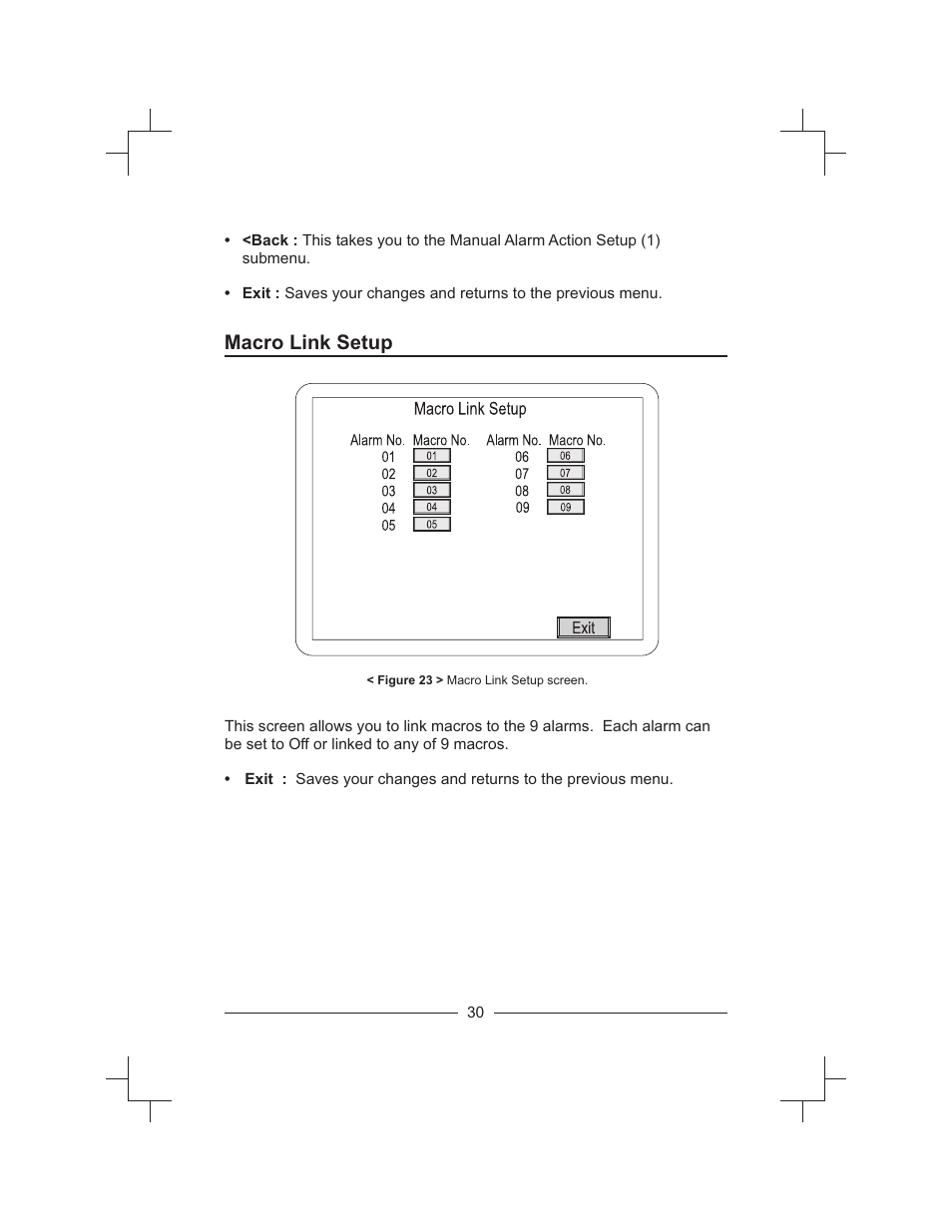 Macro link setup | Honeywell HXMT9 / HXMT9X User Manual | Page 44 / 102