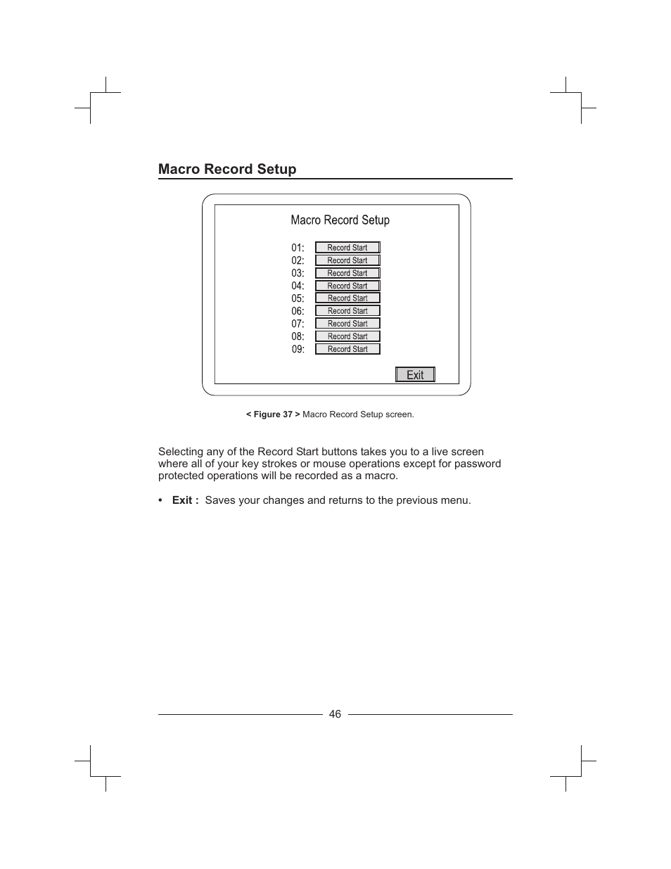 Macro record setup | Honeywell HXMT9 / HXMT9X User Manual | Page 60 / 102
