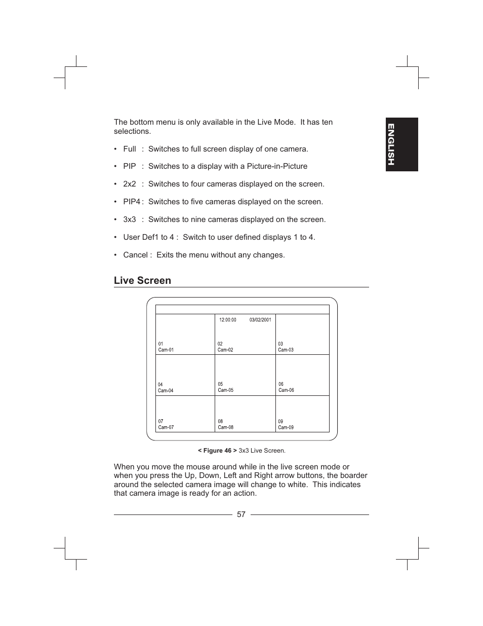 Live screen | Honeywell HXMT9 / HXMT9X User Manual | Page 71 / 102
