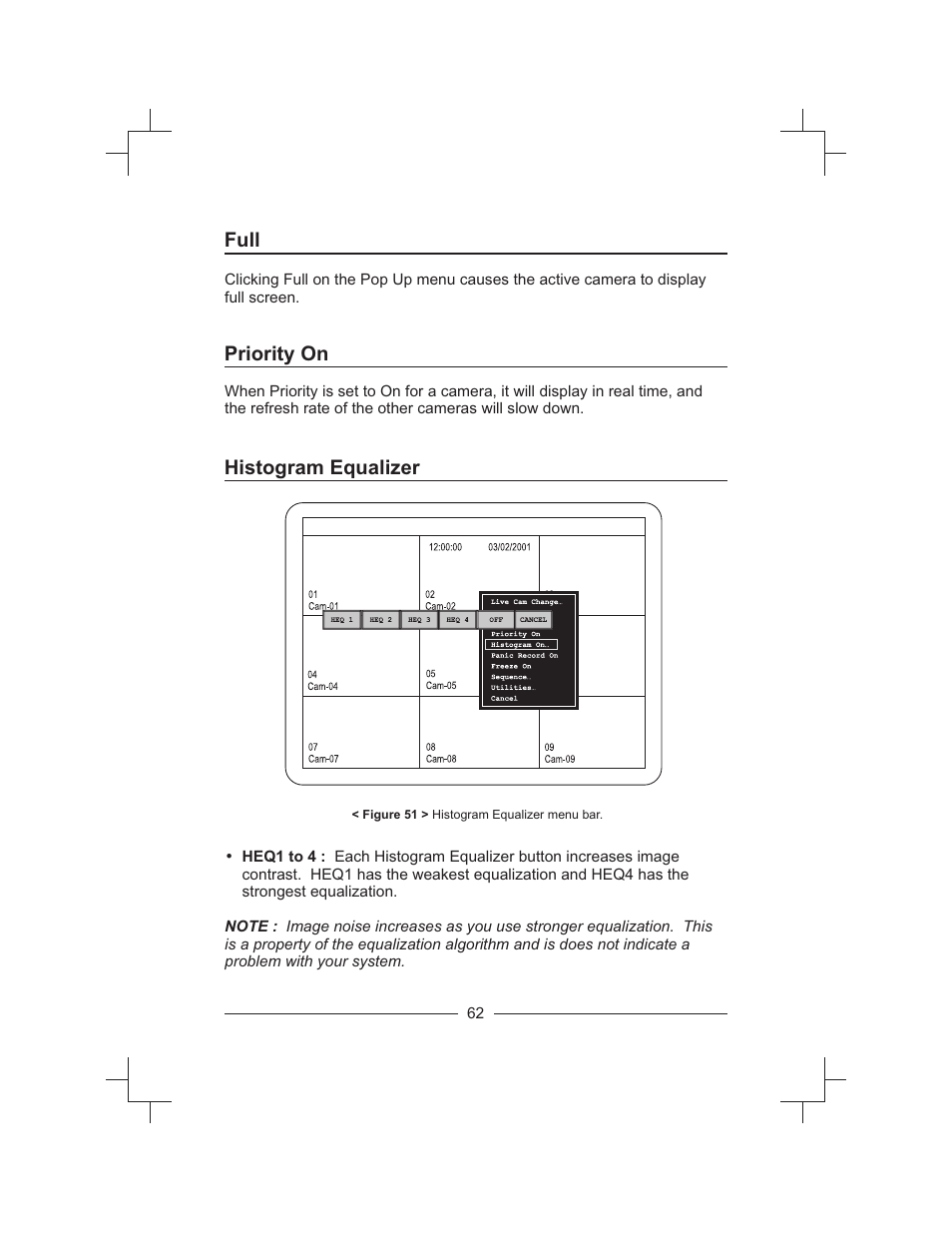 Full priority on histogram equalizer | Honeywell HXMT9 / HXMT9X User Manual | Page 76 / 102