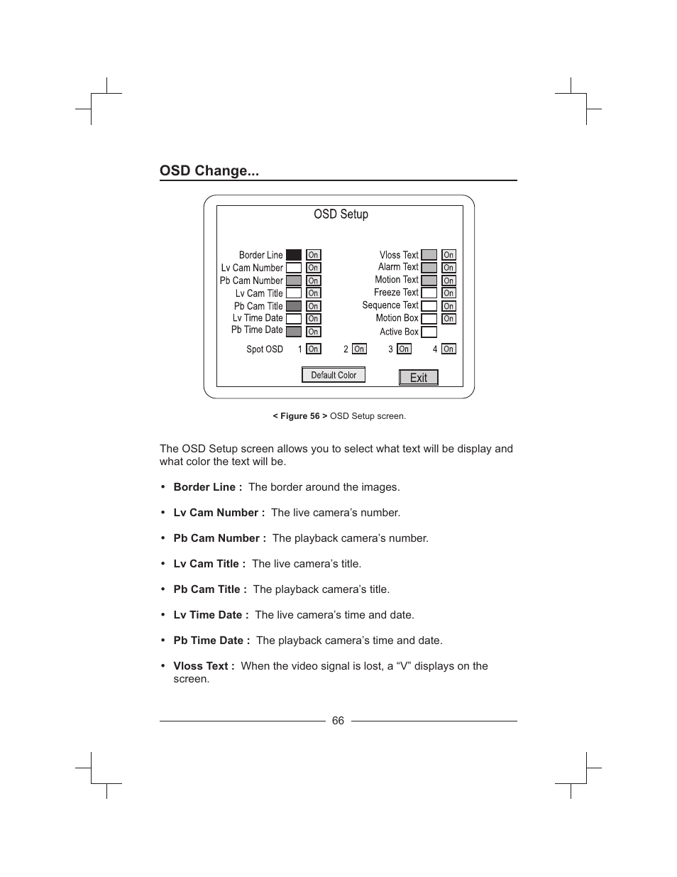 Osd change | Honeywell HXMT9 / HXMT9X User Manual | Page 80 / 102