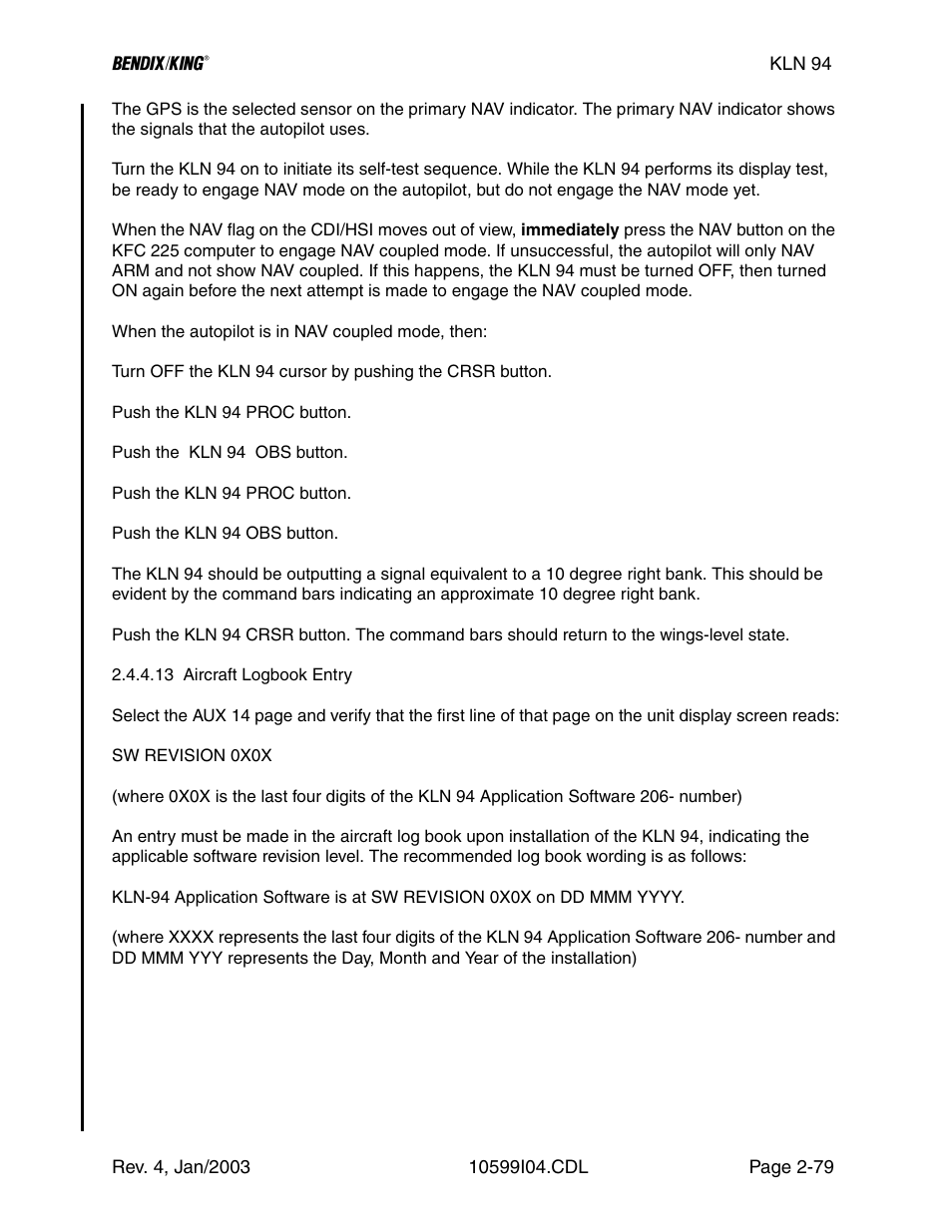 Honeywell BENDIX/KING KLN 94 User Manual | Page 83 / 156