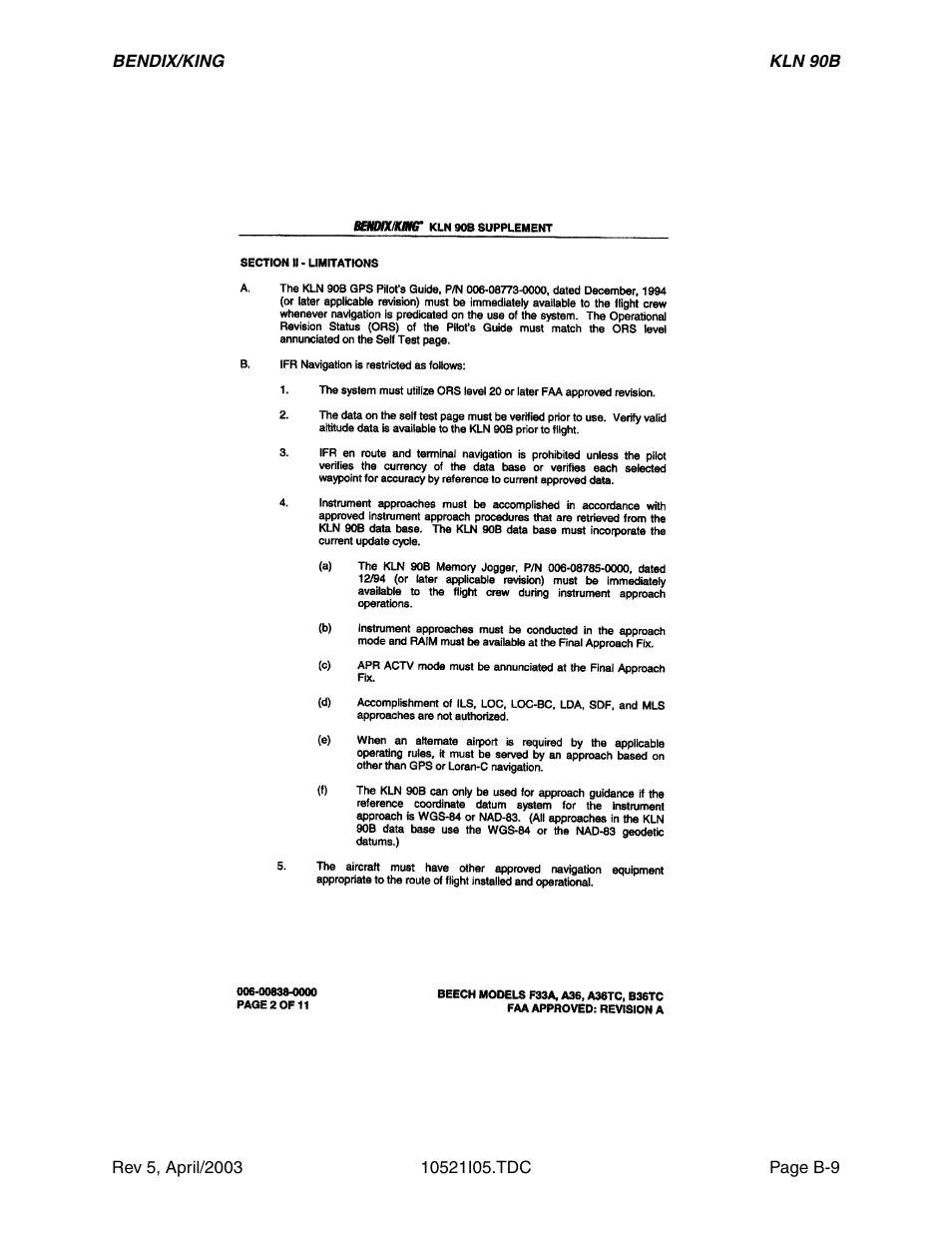 Honeywell BEDIX/KING GPS RNAV User Manual | Page 101 / 152