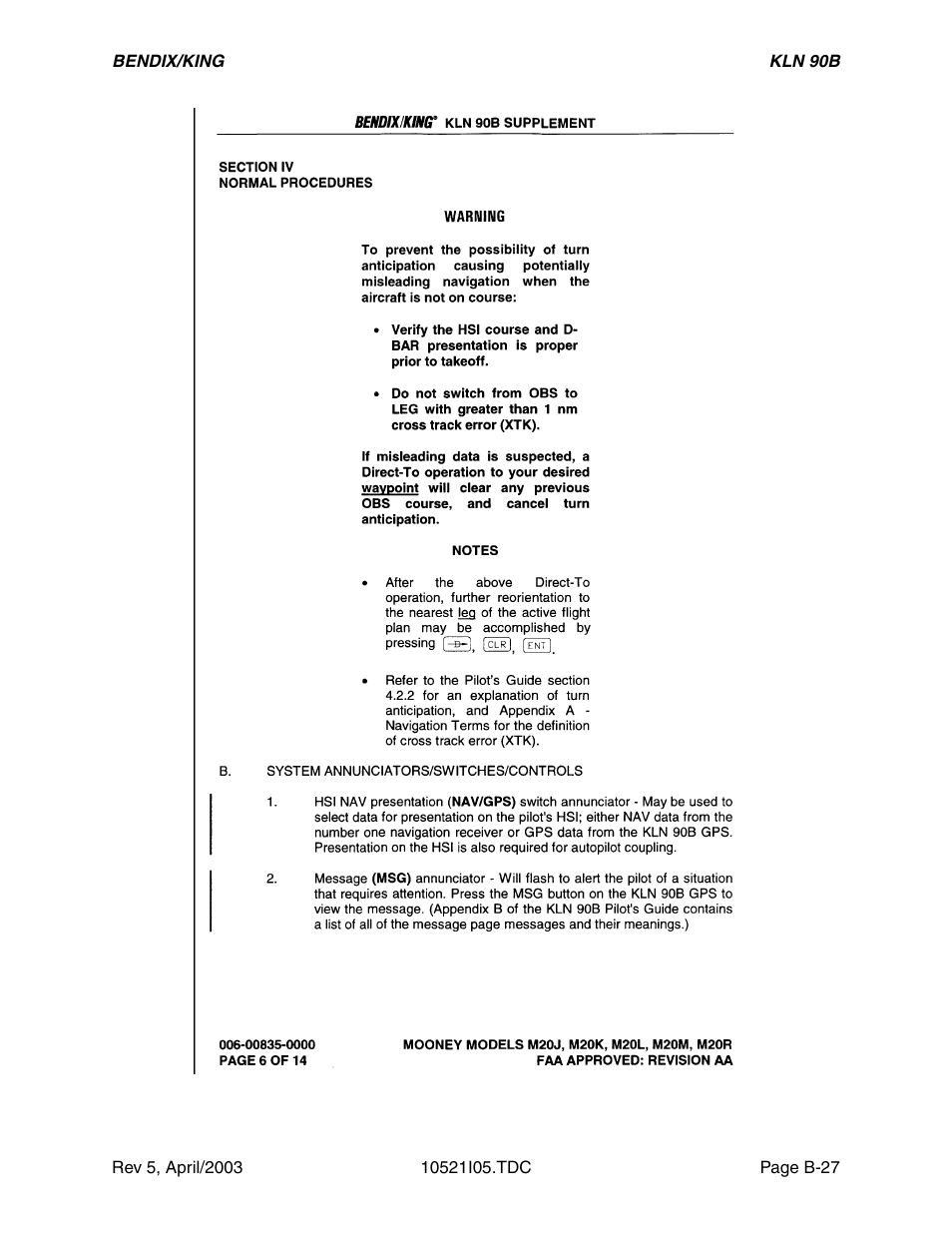 Honeywell BEDIX/KING GPS RNAV User Manual | Page 119 / 152