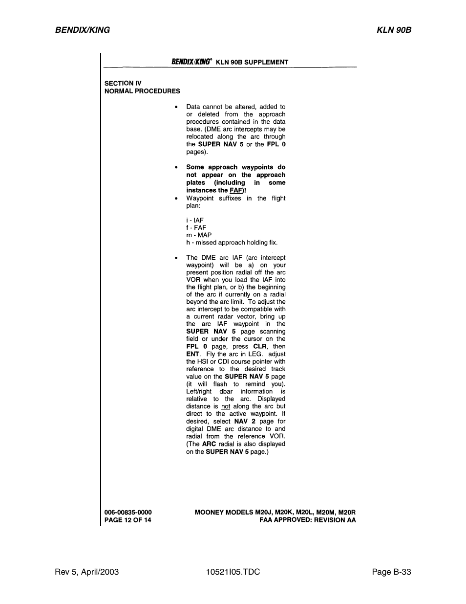 Honeywell BEDIX/KING GPS RNAV User Manual | Page 125 / 152