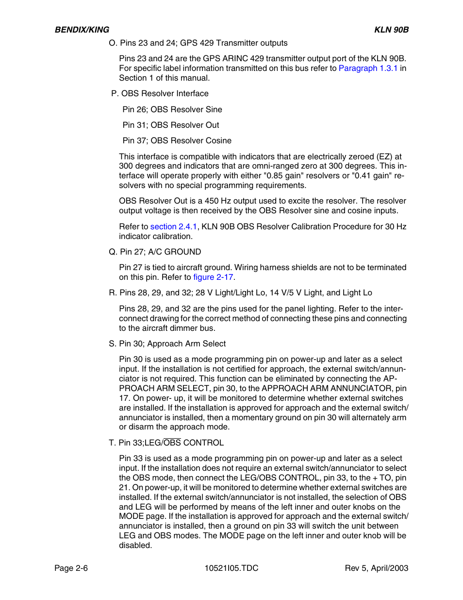 Section 2.3.6.2.p | Honeywell BEDIX/KING GPS RNAV User Manual | Page 34 / 152