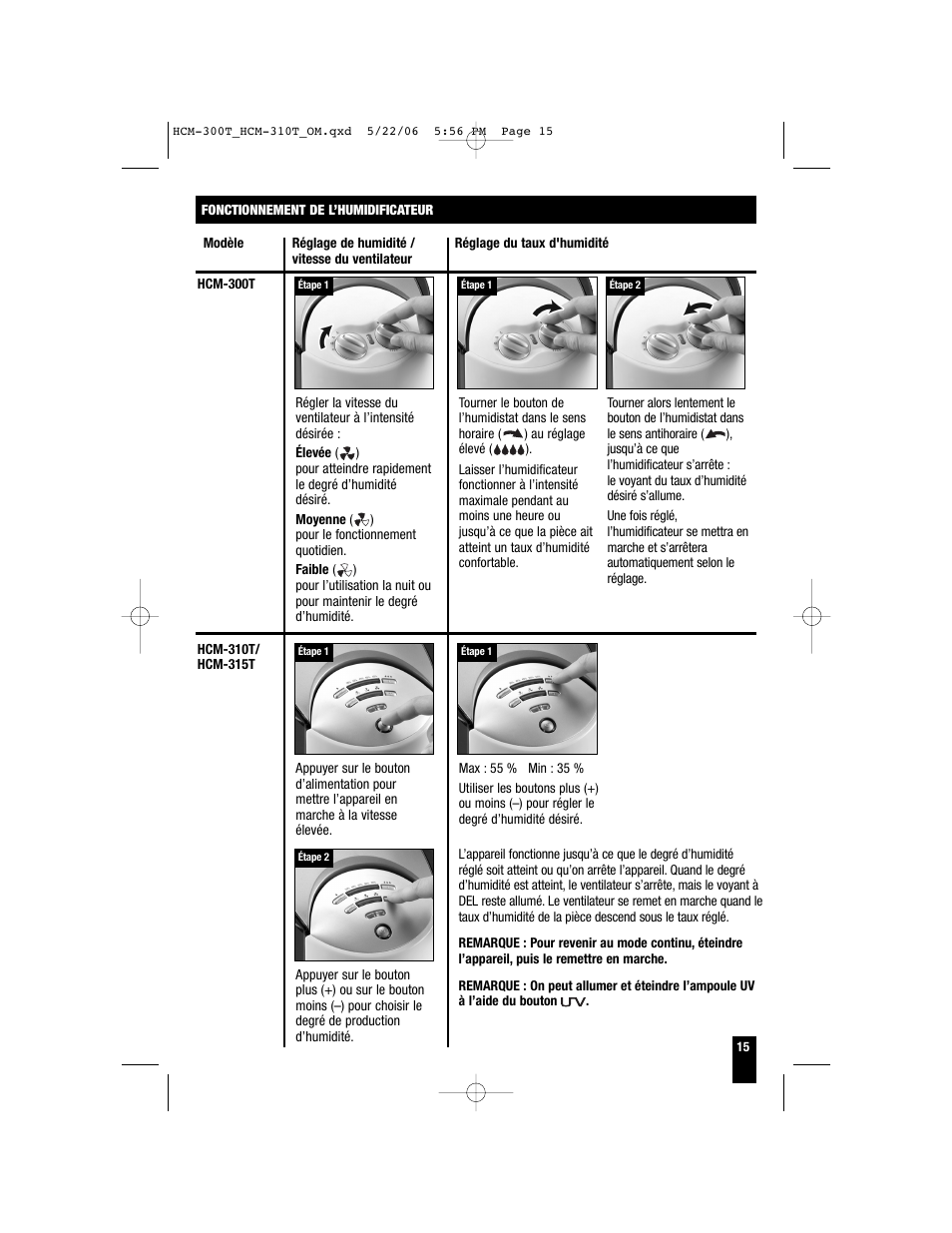 Honeywell HCM-310T User Manual | Page 15 / 32