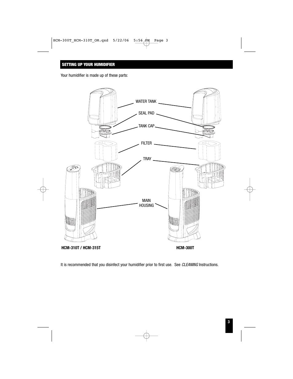Honeywell HCM-310T User Manual | Page 3 / 32