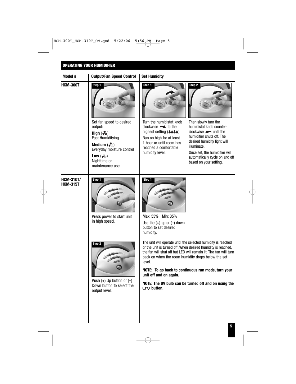 Honeywell HCM-310T User Manual | Page 5 / 32