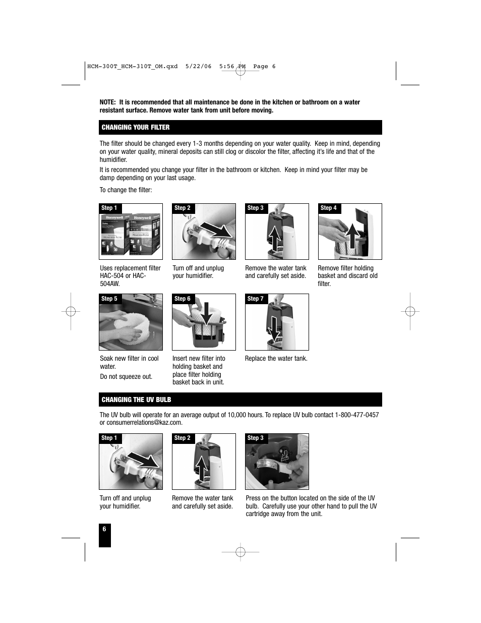 Honeywell HCM-310T User Manual | Page 6 / 32