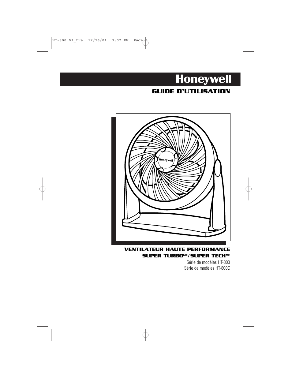 Guide d’utilisation | Honeywell HT-800C User Manual | Page 6 / 16