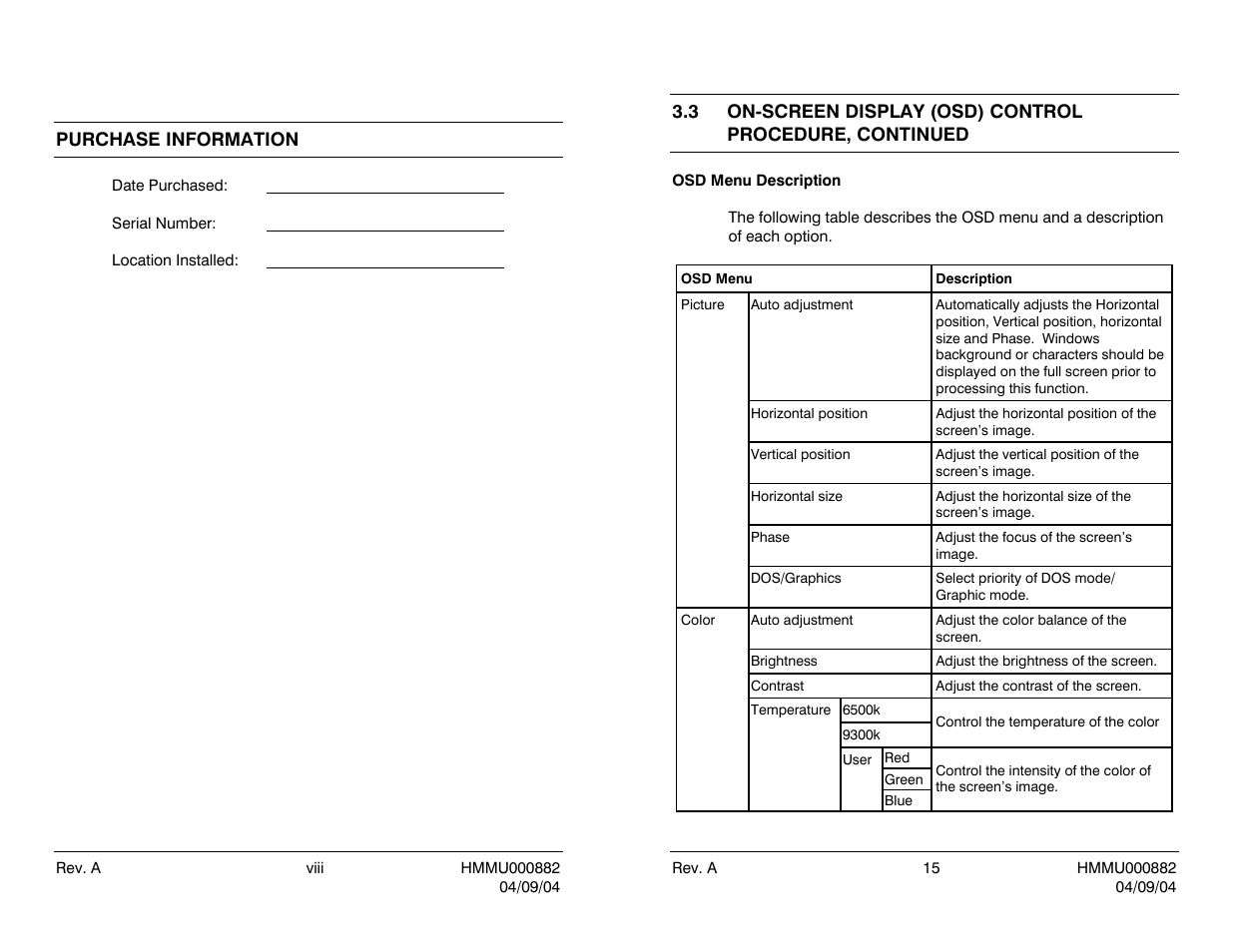Honeywell HMLCD19 User Manual | Page 8 / 16