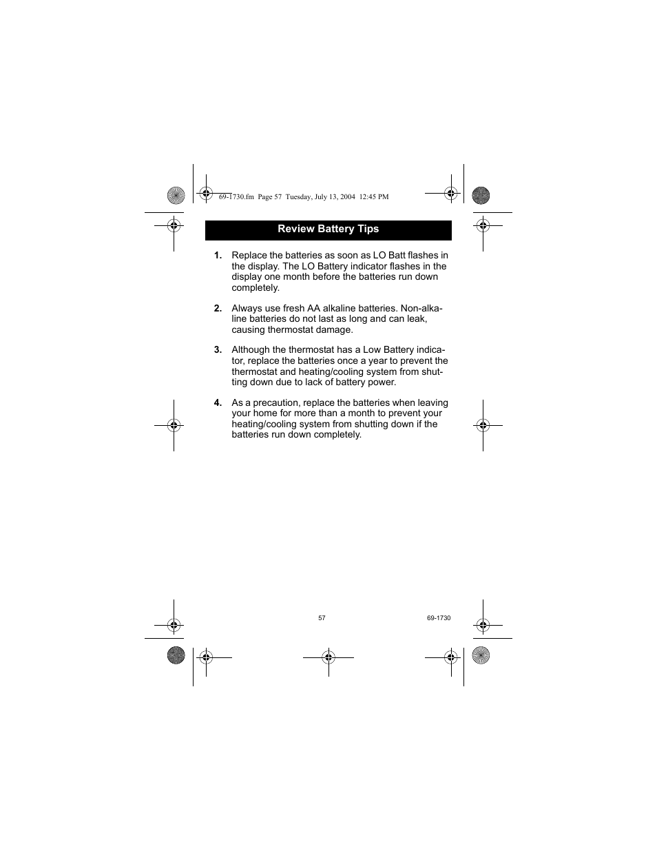 Honeywell RTH7500D User Manual | Page 57 / 64