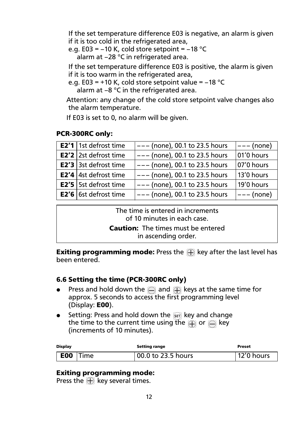 Honeywell ELECTRONIC REFRIGERATION CONTROL PCR-300 User Manual | Page 12 / 20