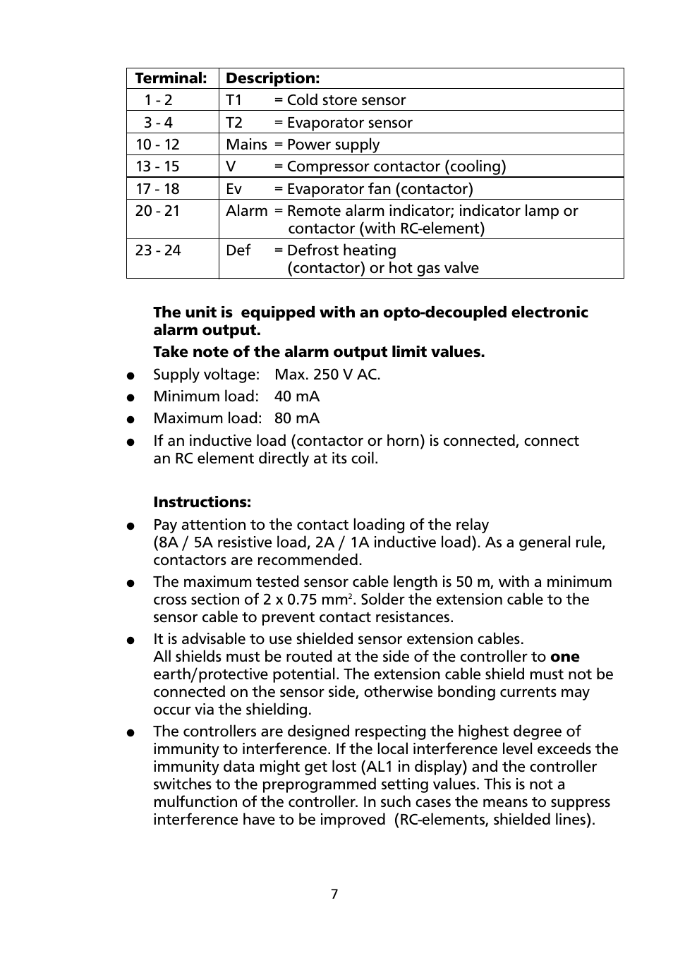 Honeywell ELECTRONIC REFRIGERATION CONTROL PCR-300 User Manual | Page 7 / 20